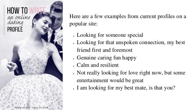 how to write a description of yourself for a dating website