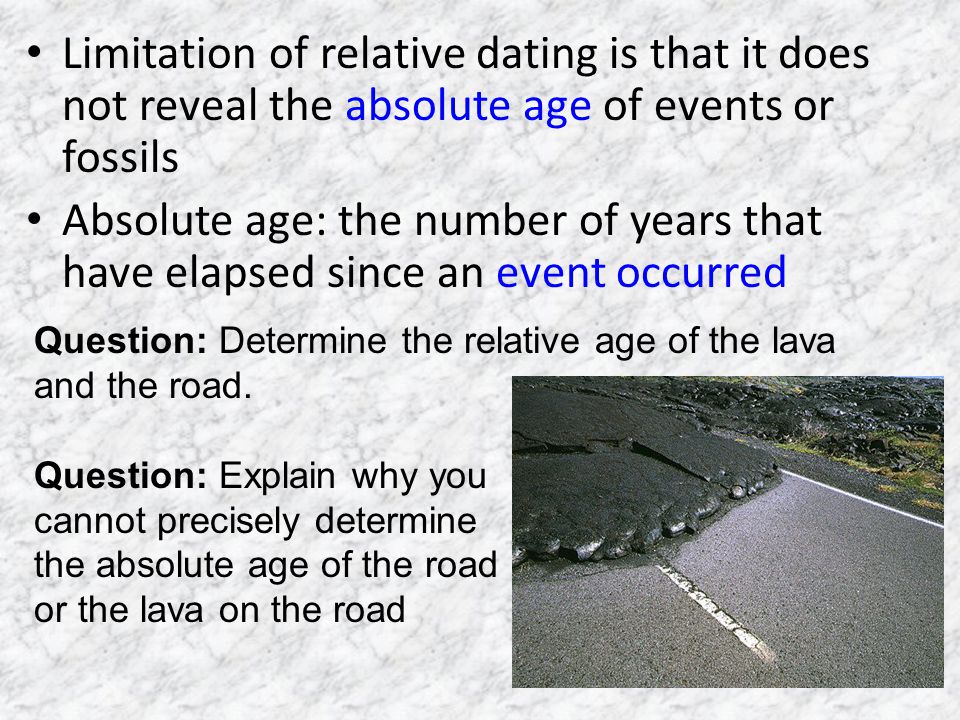 what is the limitation of relative dating