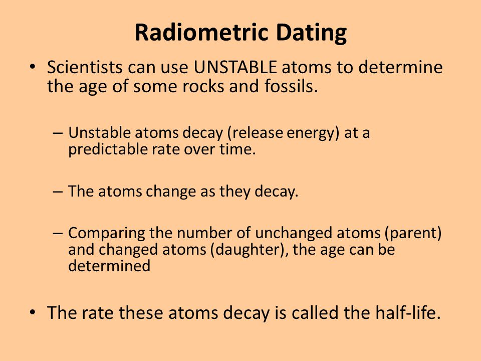 why does radioactive dating work