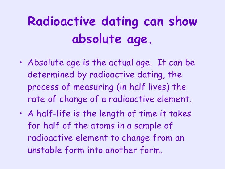 absolute age dating define