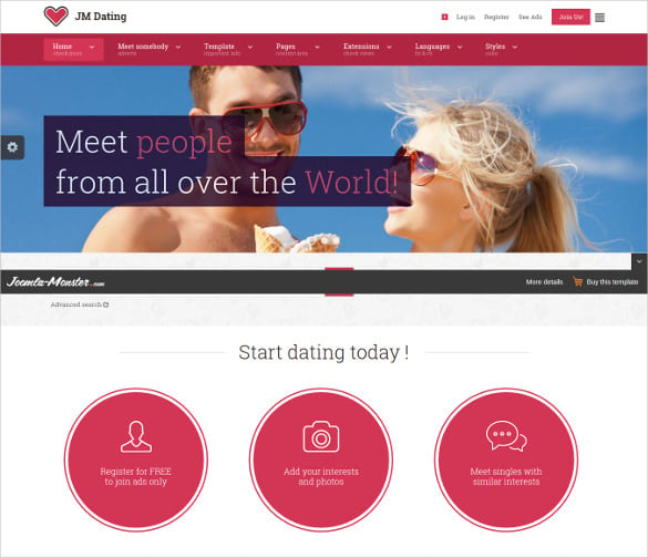 joomla dating site templates